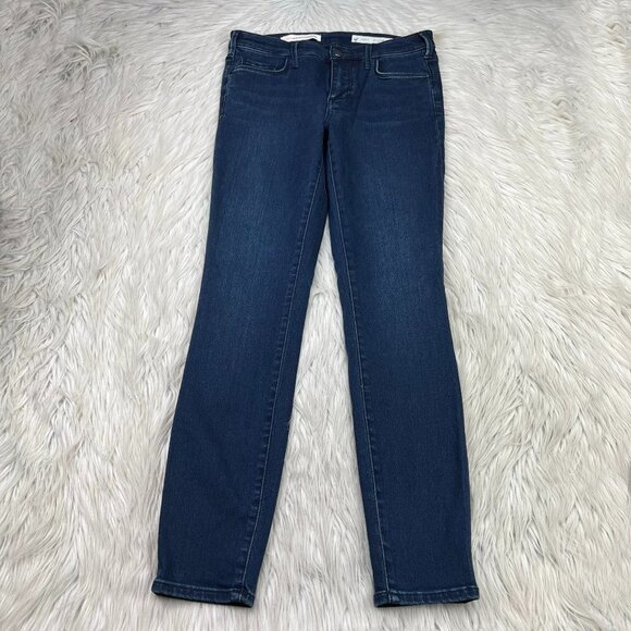 Pilcro and the Letterpress Women's Dark Wash Serif Skinny Jeans - Picture 1 of 7